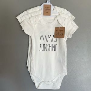 Rae Dunn Baby Bodysuits 6-9 mo NWT